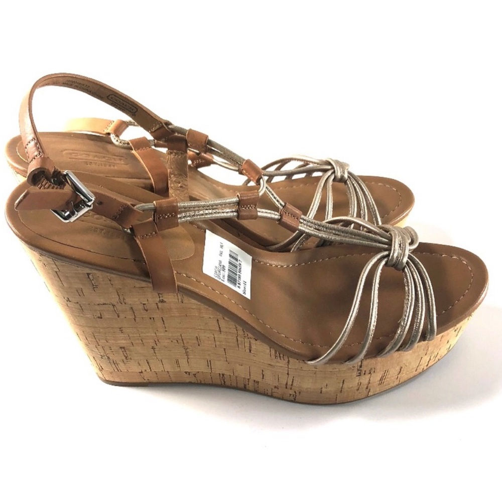 COACH Georgiana Cork Wedge - NWOB